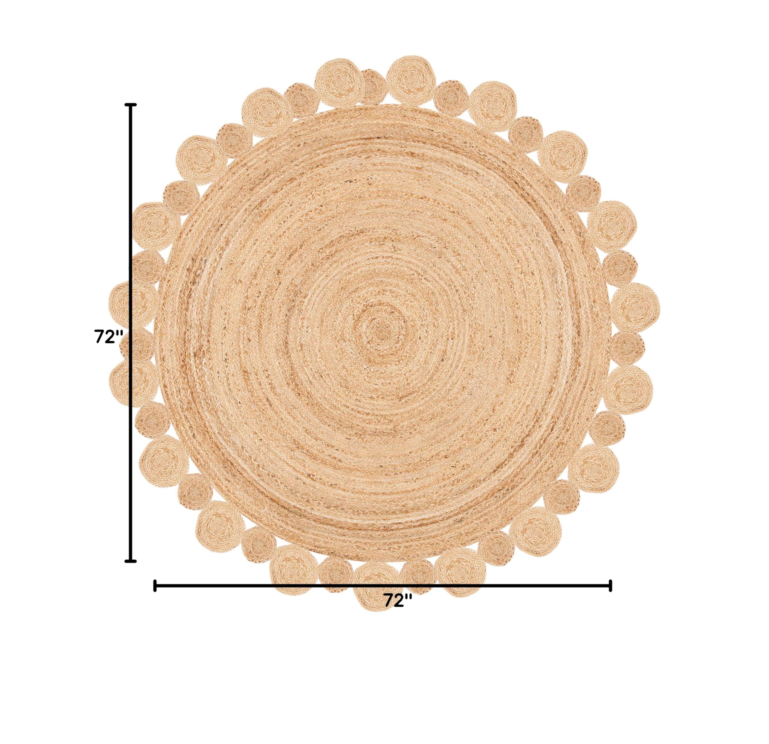 SAFAVIEH Natural Fiber Round Collection 6' Round Jute Area Rug - Handmade Boho Chic Rug for Living Room, Bedroom & Nursery Decor
