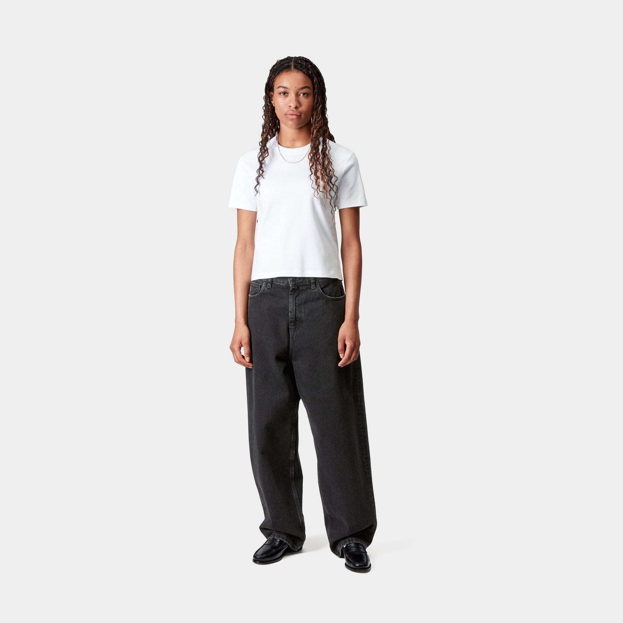 Women's Brandon Pant - Black Stone Washed Stretch Denim Jeans for Casual Wear & Everyday Comfort | Perfect for Work, Outings & Relaxing