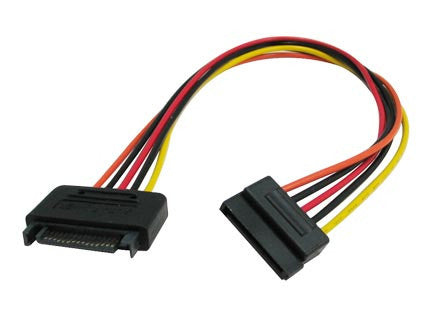 15-Pin SATA Power Extension Cable - 12 Inch & 24 Inch Options (GC12AMF/GC24MF) for PC Builds, Hard Drive Upgrades & Server Installations