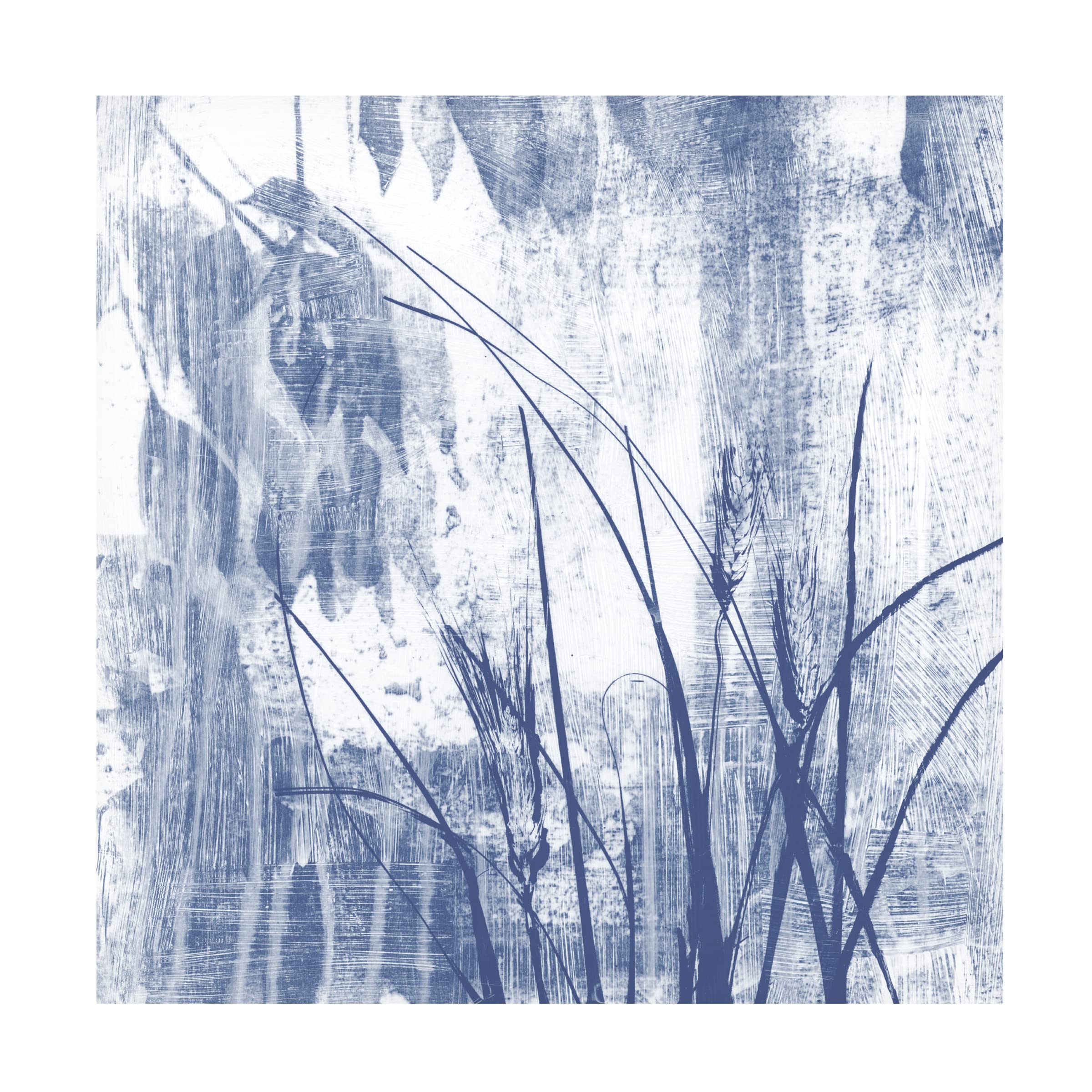 Jennifer Goldberger 'Indigo Exposure I' Canvas Wall Art Print - Modern Abstract Blue Home Decor for Living Room, Bedroom & Office