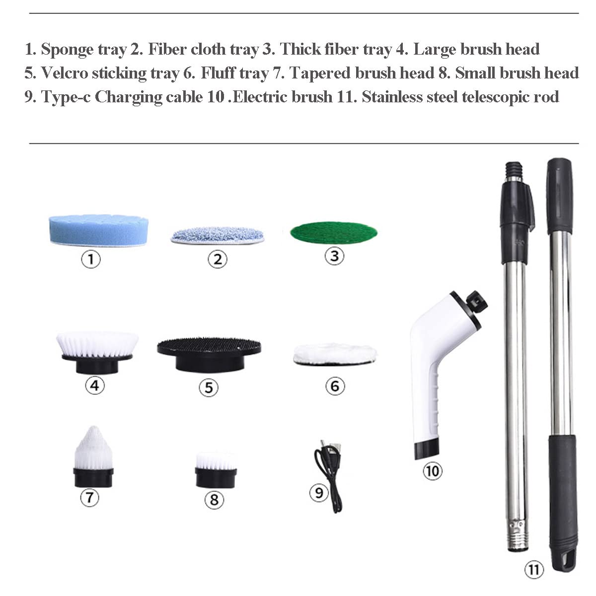 MGLSDeet Electric Spin Scrubber - Rechargeable Cordless Cleaning Brush with 7 Replaceable Heads | Powerful Bathroom, Tile, Window, Floor, Tub & Car Cleaner | Perfect for Deep Cleaning Grout, Shower Stalls & Vehicle Detailing