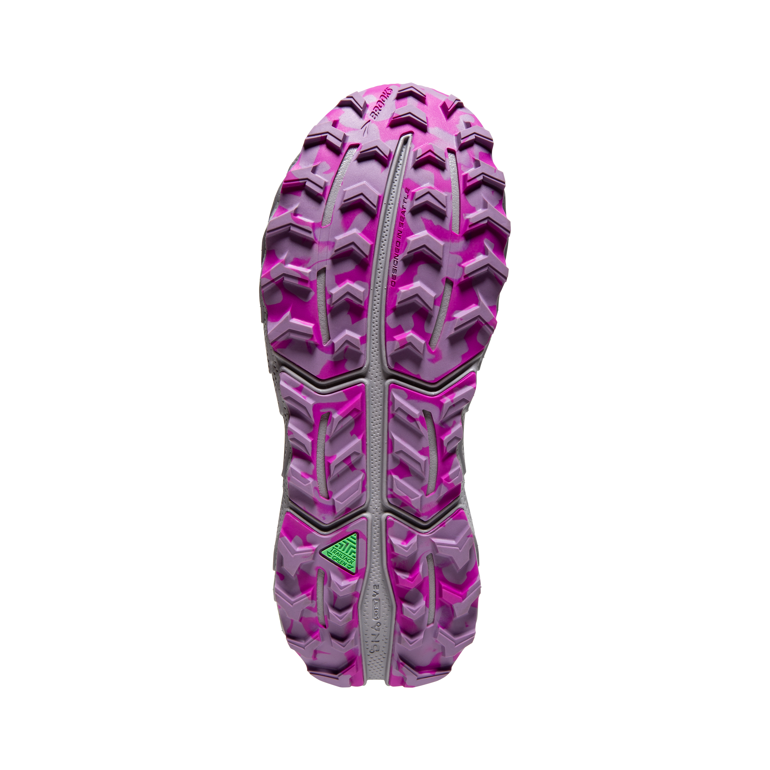 Brooks Cascadia 17 Women's Trail Running Shoes (D Width) - Oyster/Blackened Pearl/Purple | Lightweight & Durable for Hiking, Jogging & Outdoor Adventures
