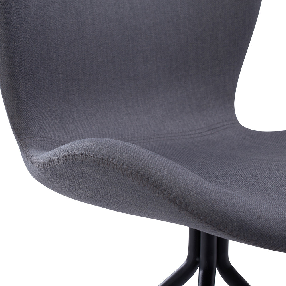 GRYTA Modern Dining Chair - Grey Upholstered Seat - Comfortable & Stylish for Kitchen, Dining Room, or Home Office - Perfect for Small Spaces & Entertaining Guests