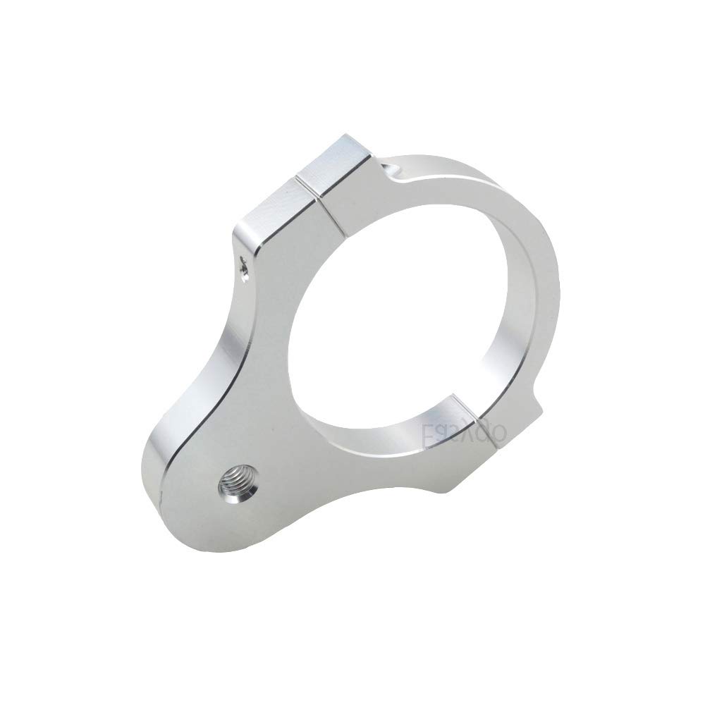 High-Quality 41mm Aluminum Motorcycle Steering Damper Fork Mounting Bracket - Silver | Durable Frame Clamp for Bike Modification & Performance Upgrade | Perfect for Off-Road, Racing & Custom Motorcycle Builds