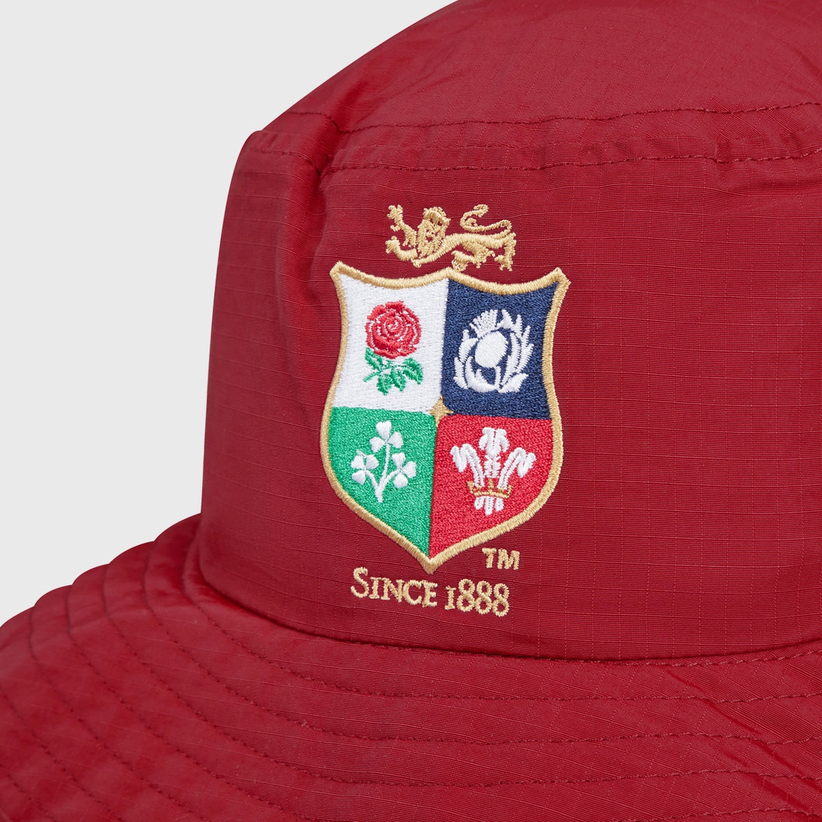 Canterbury British & Irish Lions Wide Brim Sun Hat - Red Rugby Fan Gear for Outdoor Sports & Summer Protection