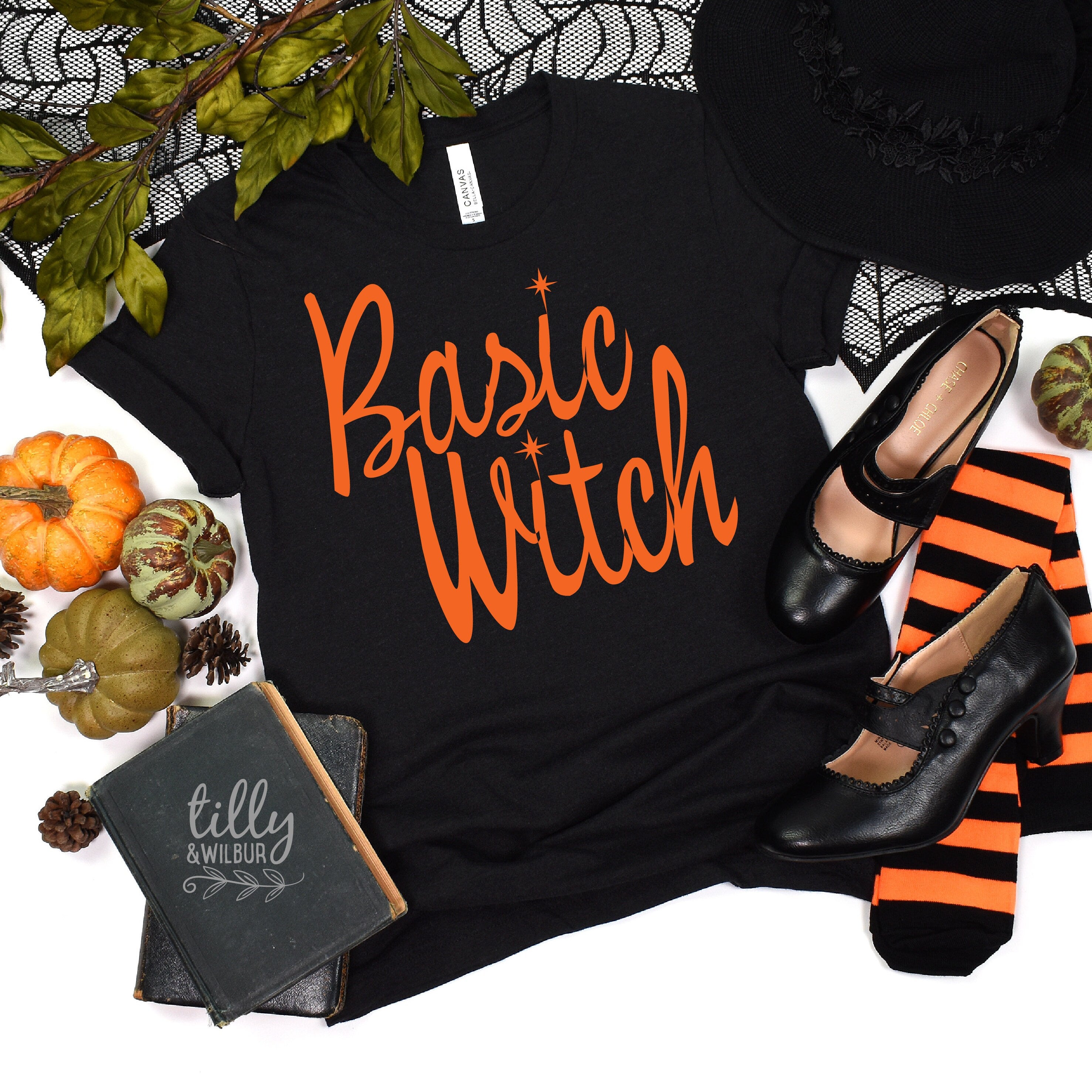 Basic Witch T-Shirt | Women's Halloween Graphic Tee | Cute & Comfortable Cotton Top for Costume Parties & Spooky Season