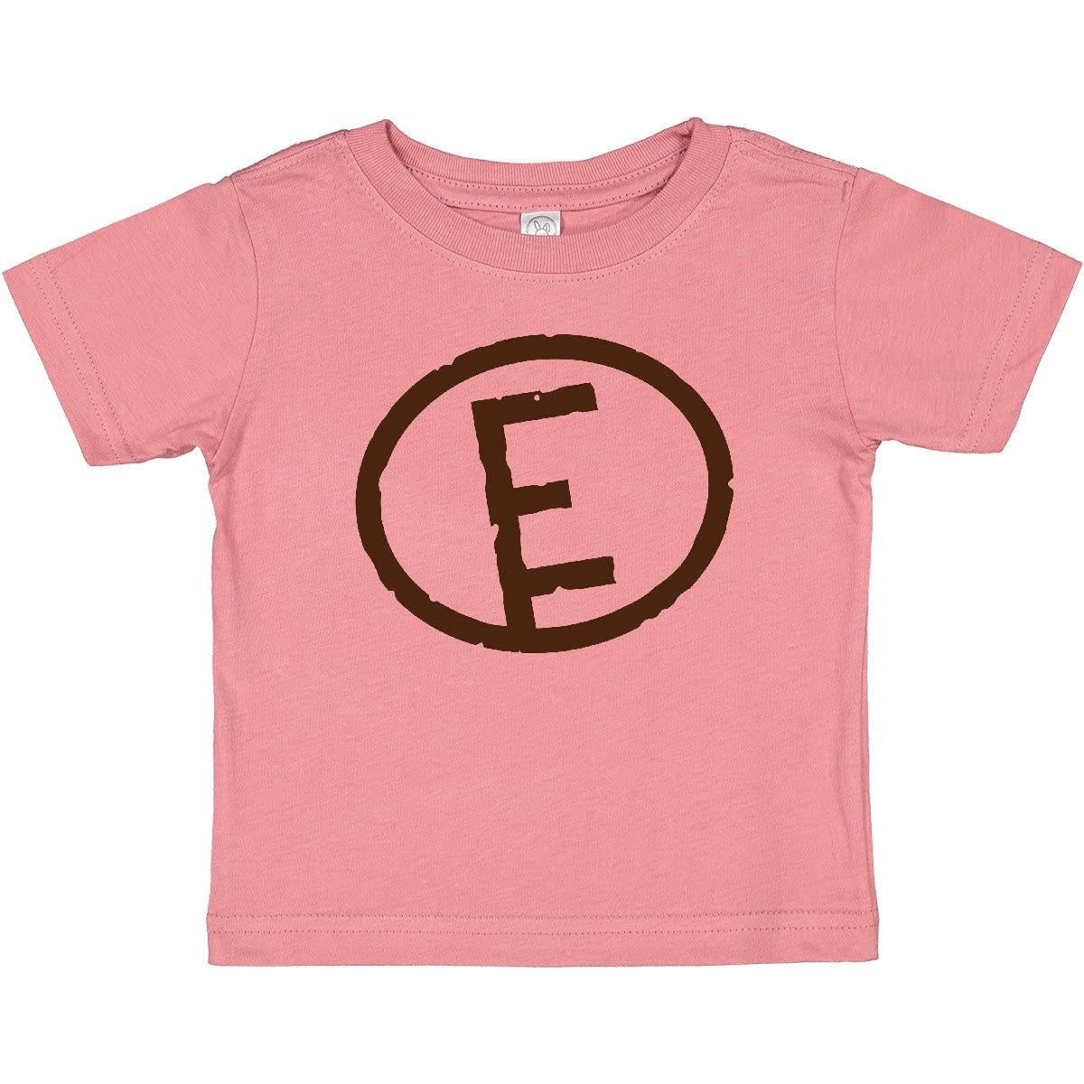 Inktastic Custom Monogram Letter E Baby T-Shirt - Personalized Cute Outfit for Infants & Toddlers - Perfect for Birthdays, Photo Shoots & Family Matching Outfits