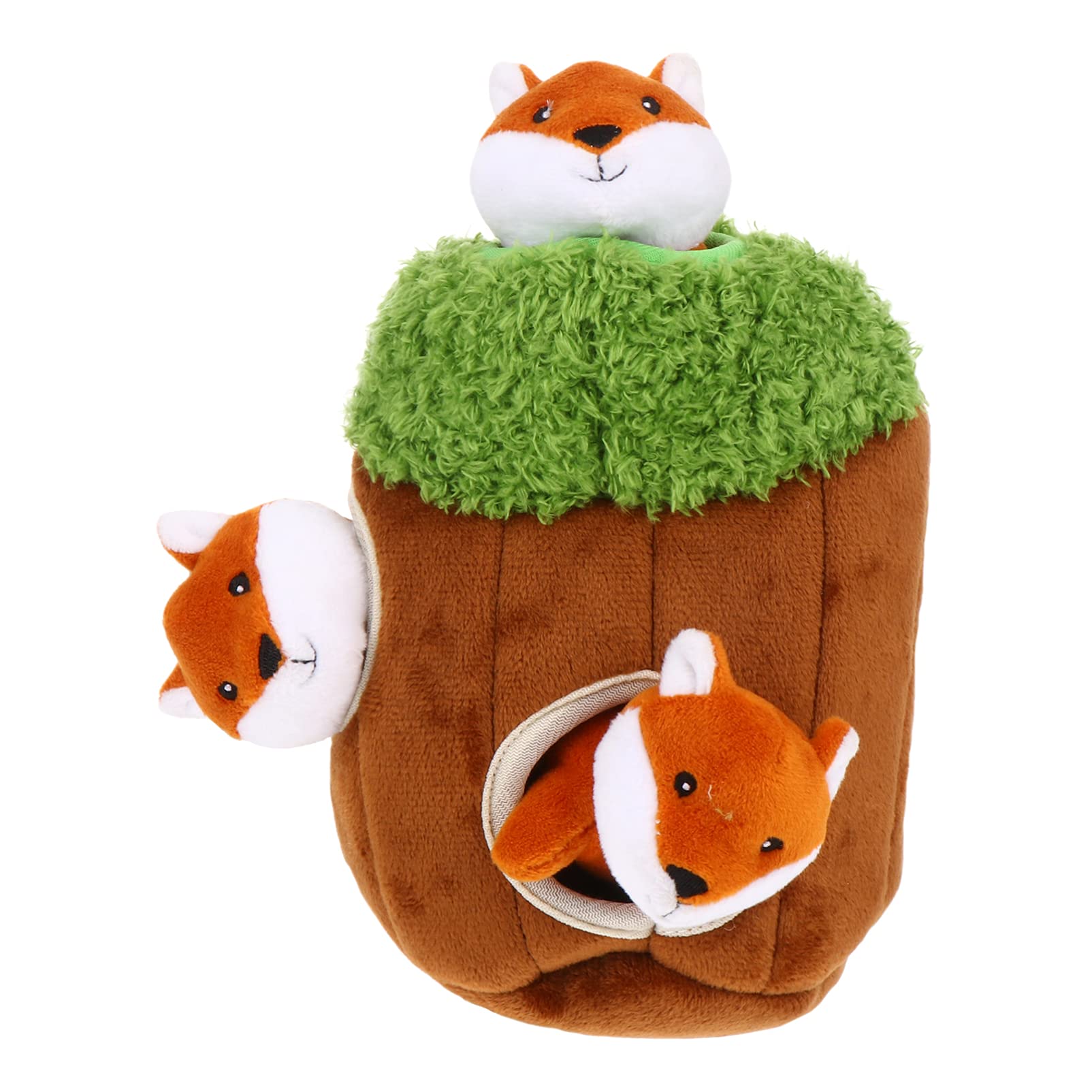 POPETPOP Interactive Squeaky Plush Toys for Kittens & Small Dogs - Hide and Seek Puzzle Chew Toys with Crinkle Sound, Halloween Christmas Pet Gifts for Indoor Play & Training