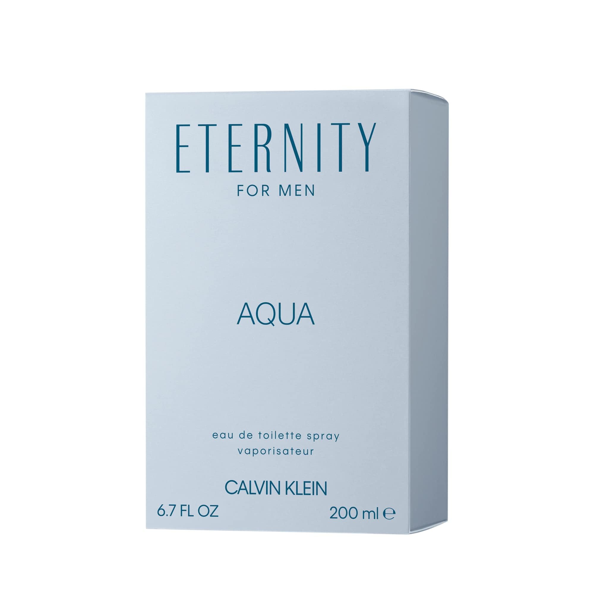 Calvin Klein Eternity Aqua Men's Cologne - Woody Fragrance with Cucumber, Sage & Sandalwood Notes - Long Lasting Eau De Toilette - Perfect for Daily Wear, Office & Date Nights