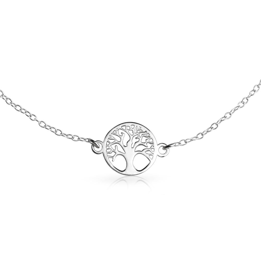 Celtic Family Tree of Life Anklet for Women - Adjustable Sterling Silver Ankle Bracelet (9-10 Inch with Extender) - Perfect for Beach, Boho Style & Everyday Wear