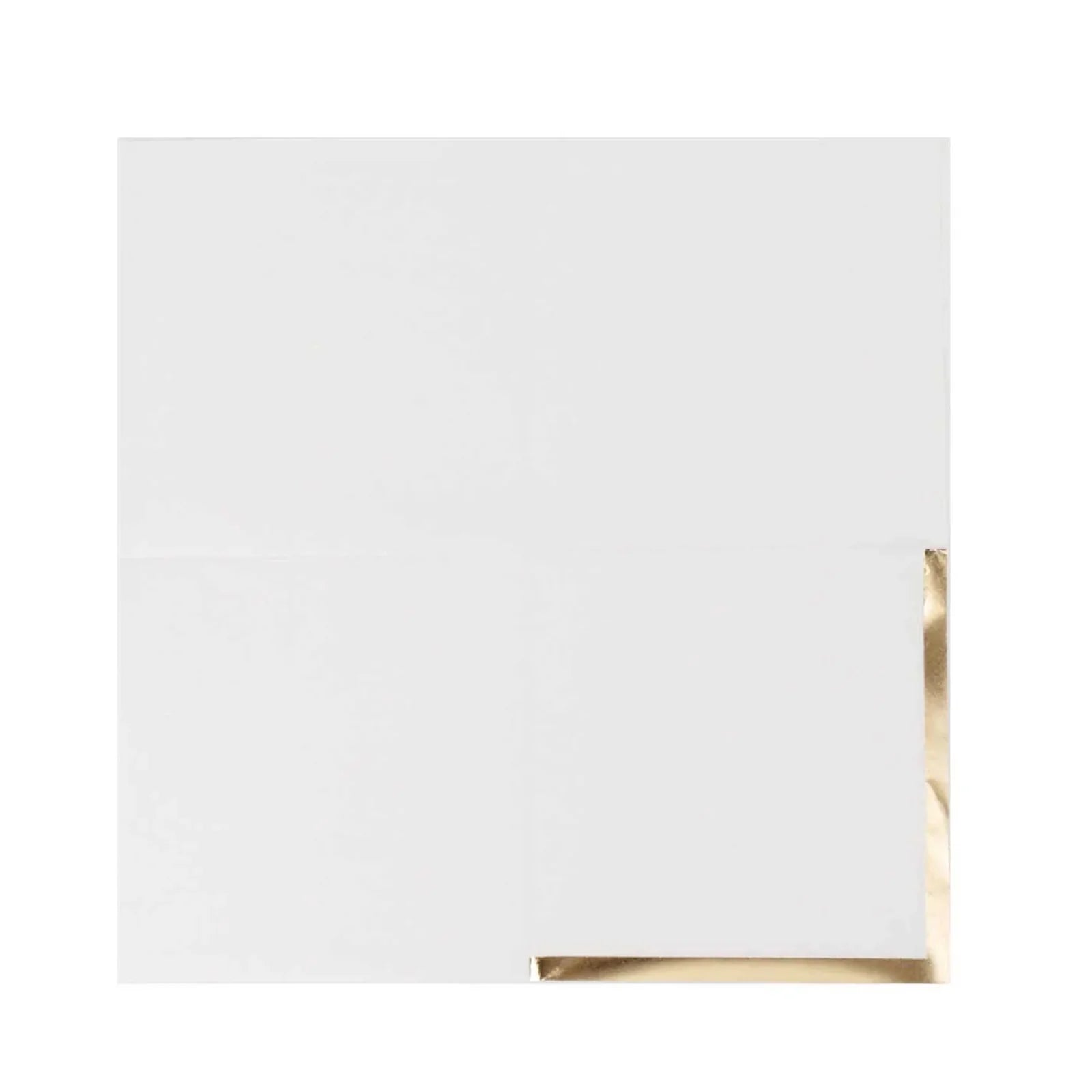 50 Soft 2-Ply Disposable Dinner Cocktail Napkins with Gold Foil Edge - Elegant Party Tableware for Weddings, Events & Home Entertaining