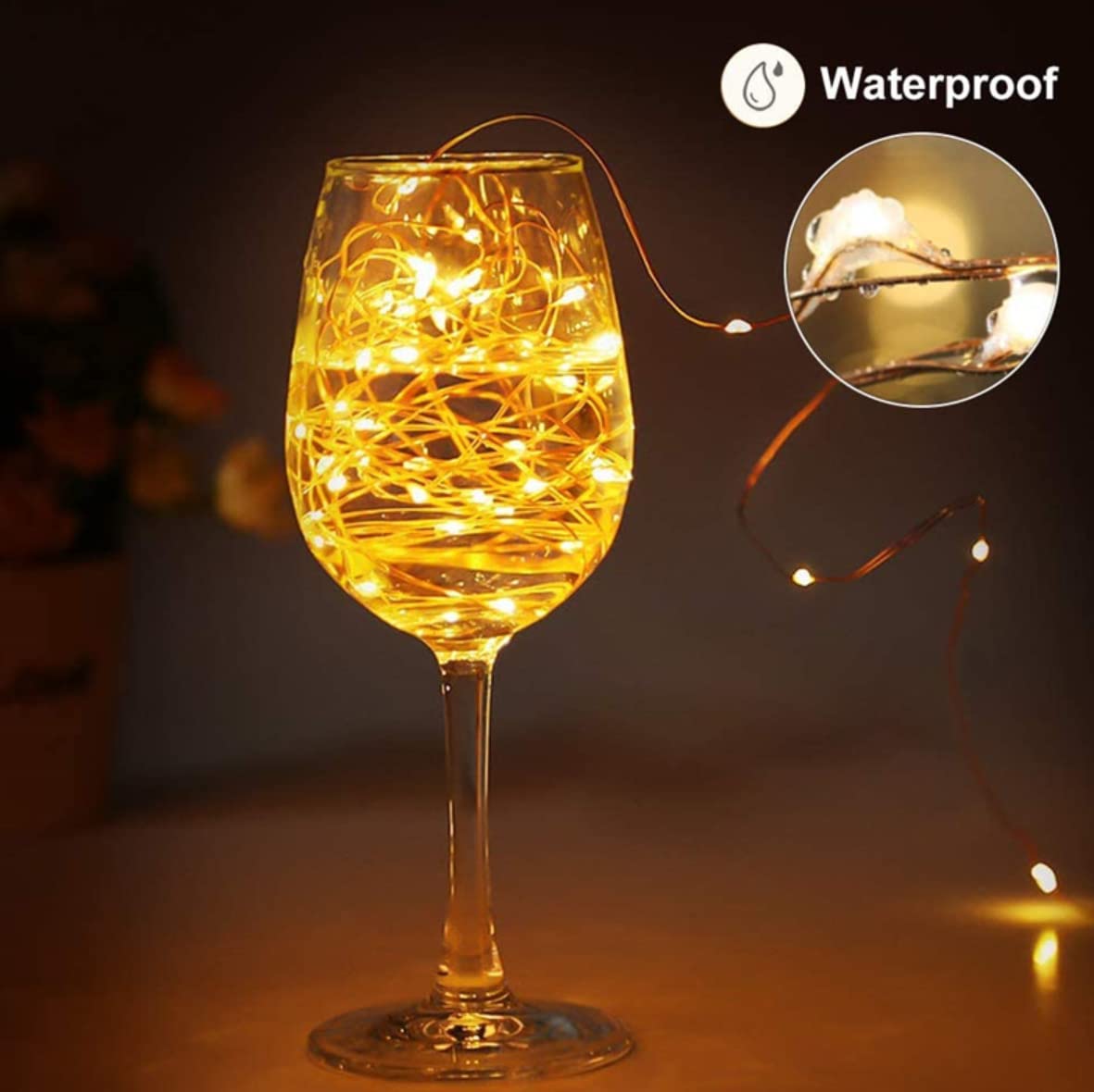 18 Pack Battery Operated Fairy Lights - 7Ft 20 LED Mini String Lights with Waterproof Copper Wire | Warm White Wedding, Party, Bedroom & Christmas Decorations | Perfect for Indoor/Outdoor Home Decor, Garden Lighting, and Holiday Displays