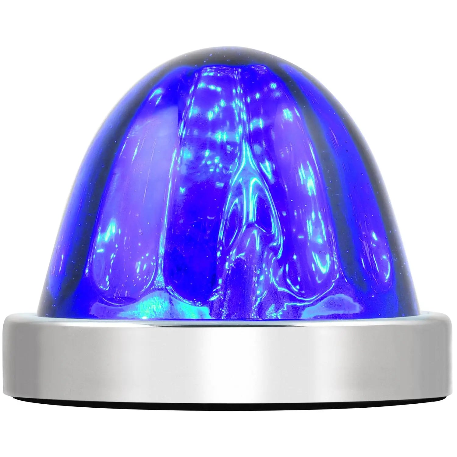 Classic Glass Lens Blue LED Watermelon Light - Vintage Style Home Decor, Party Lighting for Halloween, Christmas, and Outdoor Events