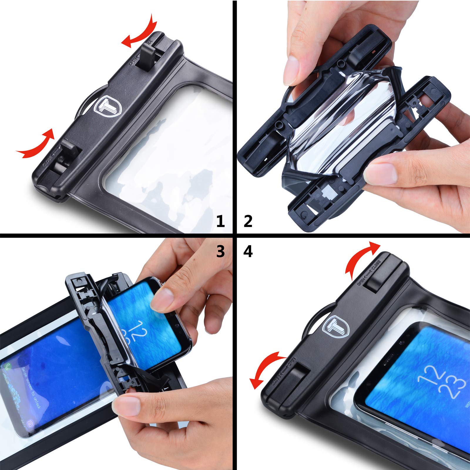 Waterproof Phone Pouch Floating Case - Universal Dry Bag for iPhone 16/15 Pro Max/14/13/12/11/Xr/X & Samsung Galaxy S25/S24/S23/S22/S21+/S20/S10/S9/Note 20/A12-A16/A35 - Perfect for Swimming, Beach, Kayaking & Outdoor Activities