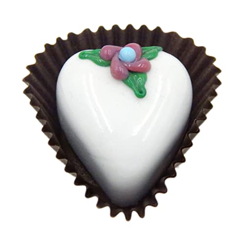 White Chocolate with Raspberry Flower