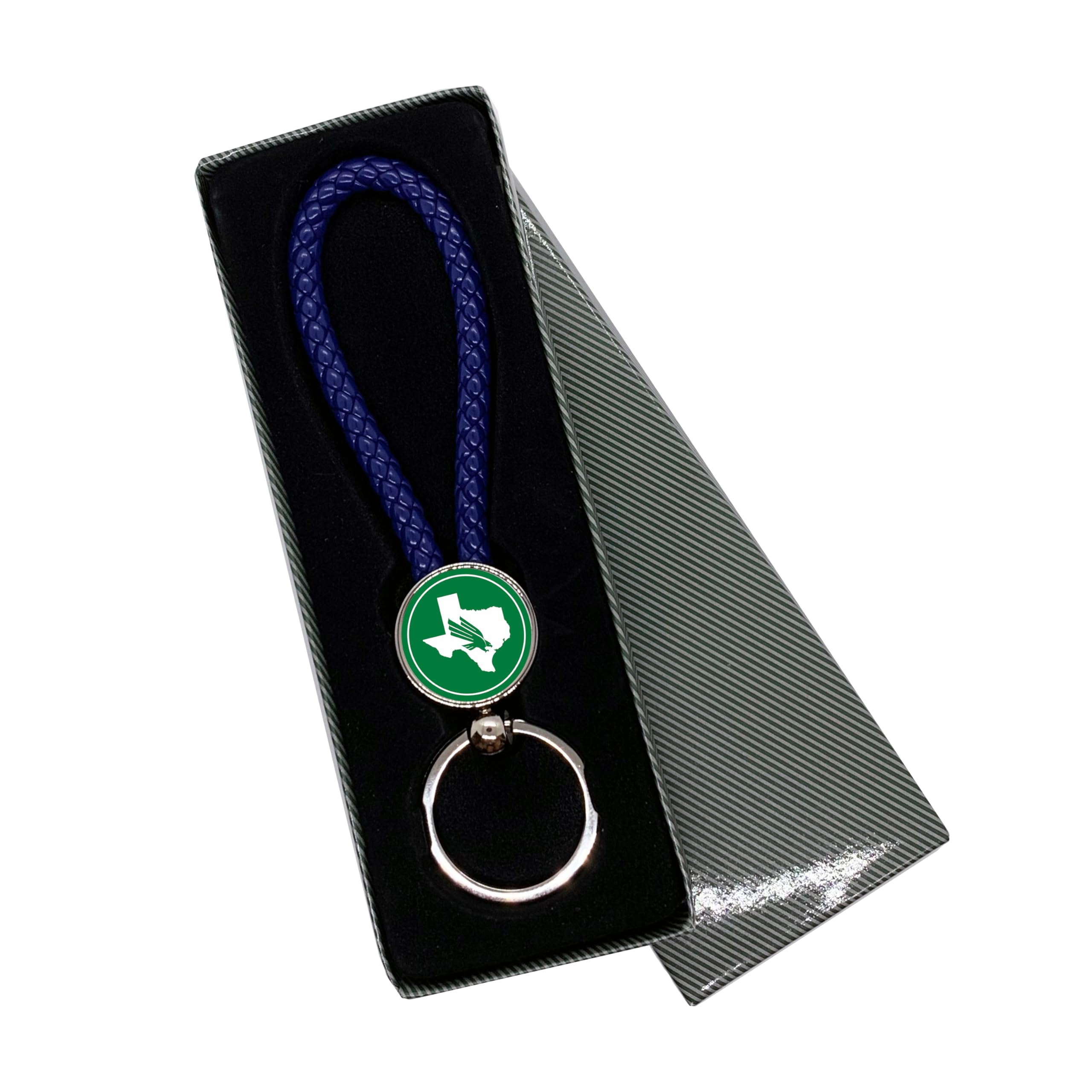 University of North Texas Keychain - Round Metal Key Ring with School Logo - Perfect for Alumni Gifts, Backpacks & College Spirit Accessories