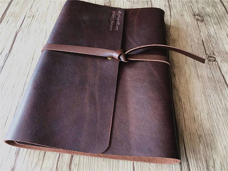 Personalized Engraved Leather Scrapbook Album - Large Photo Book for Wedding, Baby, Travel & Family Memories | Premium Gift for Anniversary, Birthday & Special Occasions