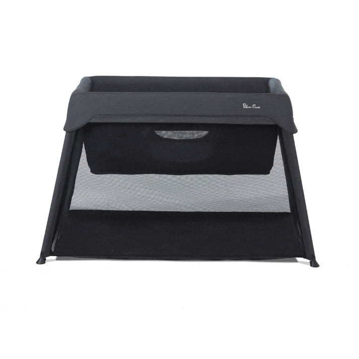 Silver Cross Slumber Travel Crib - Portable Baby Bed with Carbon Frame | Lightweight Foldable Crib for Travel, Nursery & On-The-Go Parenting
