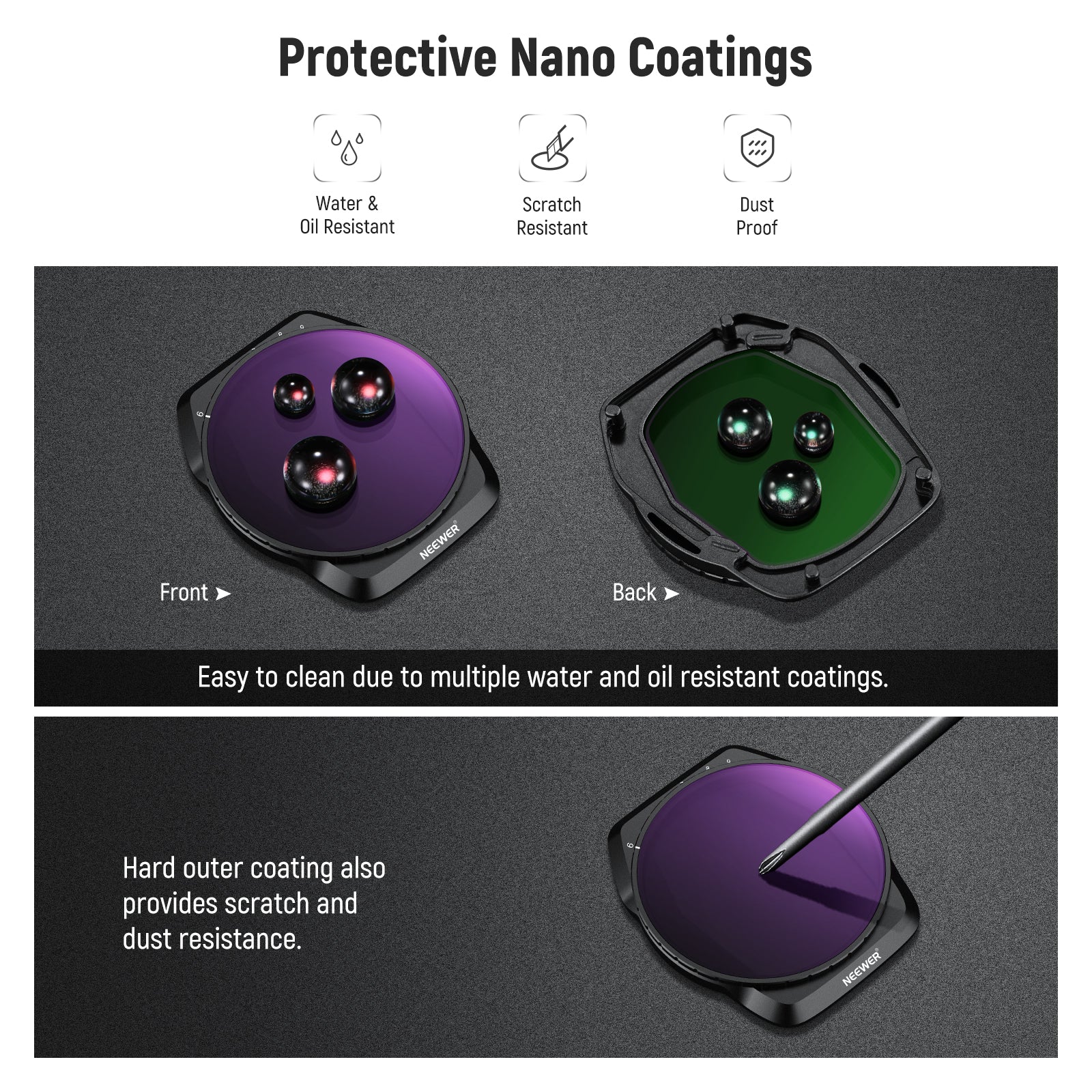 NEEWER FL A88 2-Pack Variable ND Filter Kit for DJI Air 3S Drone - Perfect for Aerial Photography & Videography in Bright Sunlight