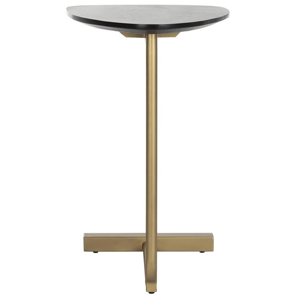 Black and Gold Home Square Accent End Table Set of 2 - Modern Side Tables for Living Room, Bedroom, or Office Decor
