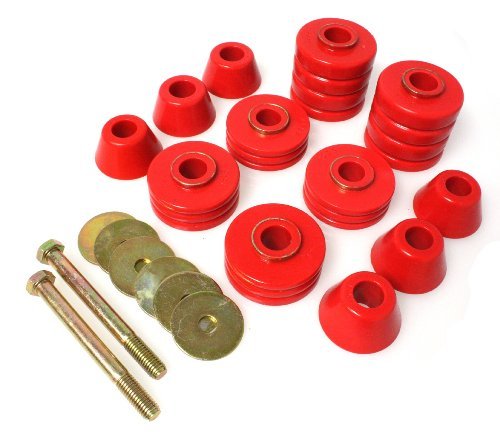 Energy Suspension 3.4103R Body Mount Kit for GM Trucks & SUVs - Polyurethane Replacement Bushings - Perfect for Off-Roading, Towing & Performance Upgrades