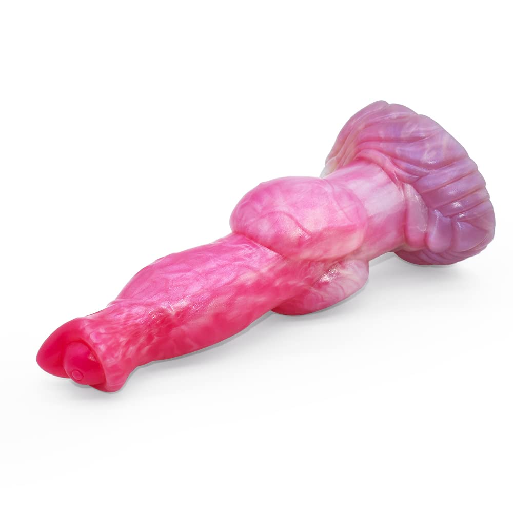 Premium Liquid Silicone Alien/Fido Dildo with Strong Suction Cup - Realistic BeHorny Sex Toy for Adults | Perfect for Solo Play, Couples & BDSM Scenes