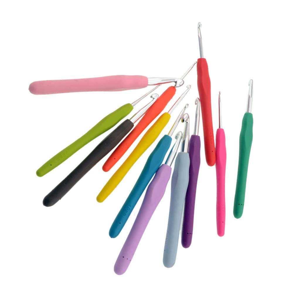 12-Piece Crochet Hook Set for Experienced Crocheters - Braided Rug Yarn Glide Needles, Knitting Accessories Kit for Home & DIY Projects (Perfect for Blankets, Scarves, and Home Decor)