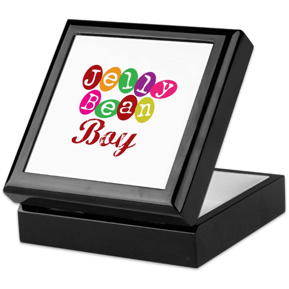 Jelly Bean Boy Keepsake Box - Handcrafted Hardwood Jewelry Box with Velvet Lining - Perfect for Jewelry Storage, Gift Giving & Memory Preservation | CafePress
