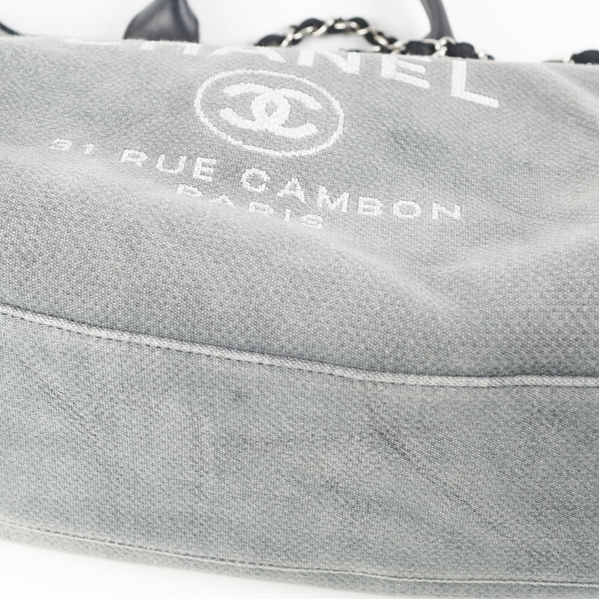 Chanel Medium Deauville Tote Bag in Grey - Luxury Designer Handbag for Women, Perfect for Work, Travel & Everyday Use