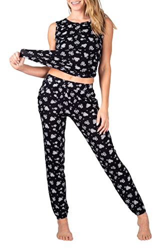 Blis Women's Pajama Sets - Sleeveless Tank Top & Joggers Lounge Wear, Super Soft Sleepwear for Women | Perfect for Nighttime Comfort, Lounging at Home & Relaxing in Style