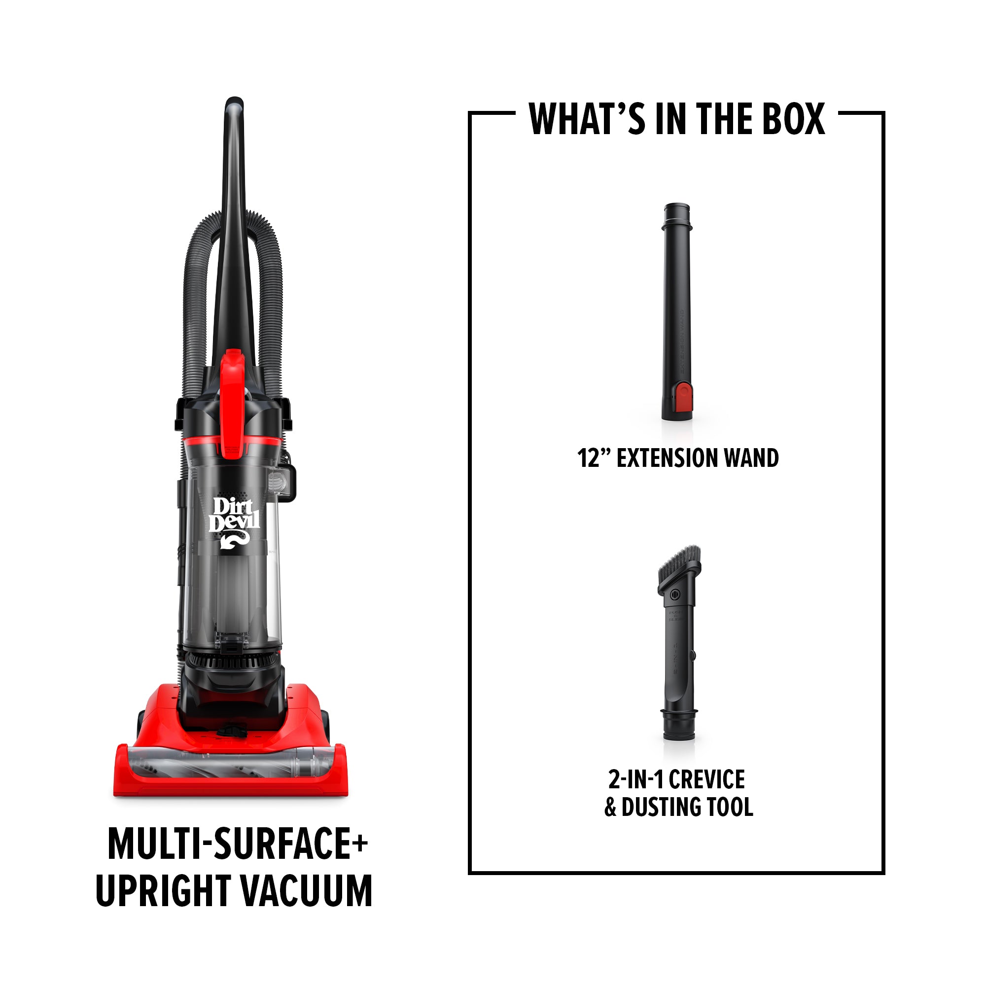 Multi-Surface Upright Vacuum Cleaner for Hardwood Floors, Carpets & Pet Hair - Powerful Home Cleaning for Living Room, Bedroom & Stairs