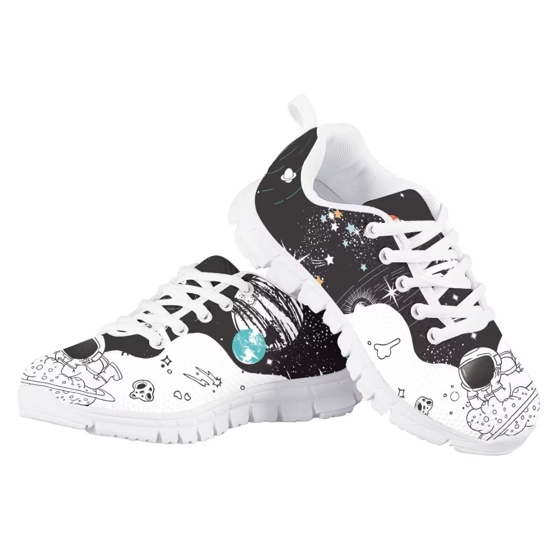 GOSTONG Girls Casual Sneakers - Cherry Blossom Print Tennis Shoes for Kids, Lightweight Running & Walking Sport Shoes | Perfect for School, Playground & Daily Wear