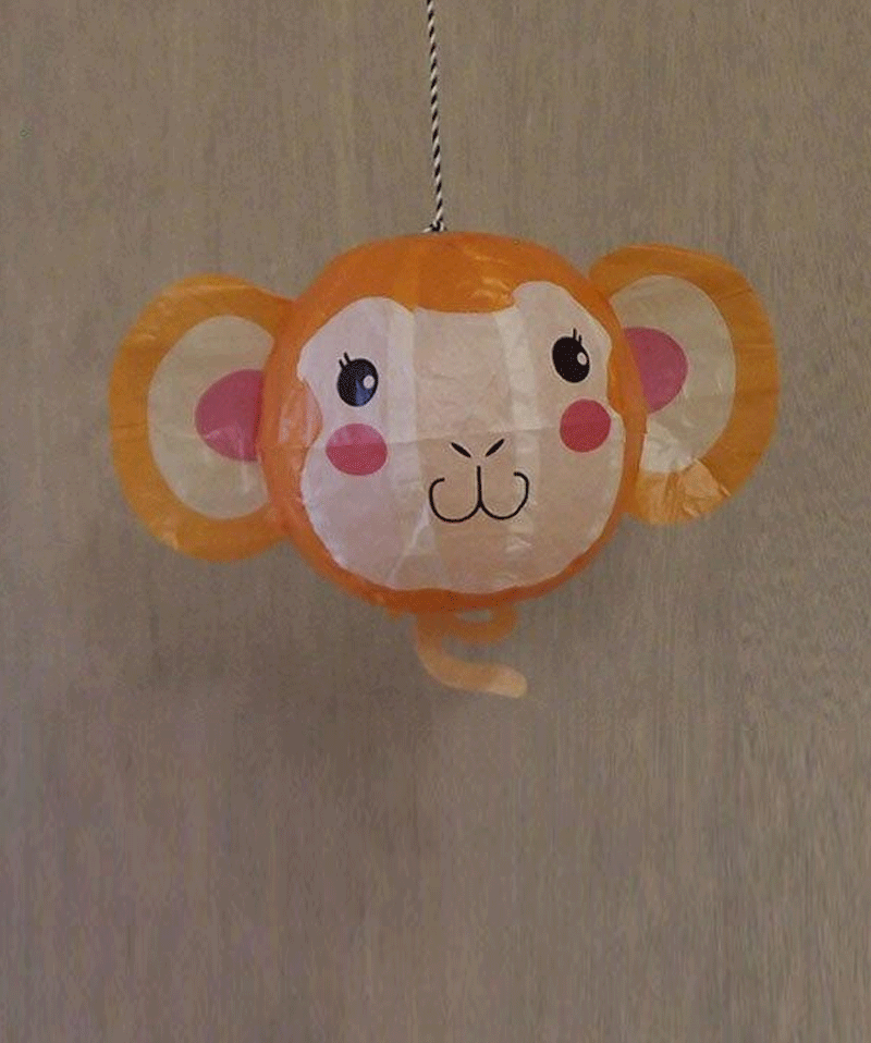 Monkey Japanese Paper Balloon Greeting Card by Petra Boase - Perfect for Birthday, Anniversary & Special Occasions