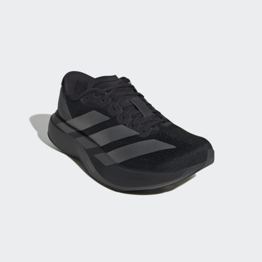 Adidas Women's Adizero Evo SL Running Shoes - Lightweight & Breathable for Marathon Training & Road Racing (Black/Iron Metallic/Black)