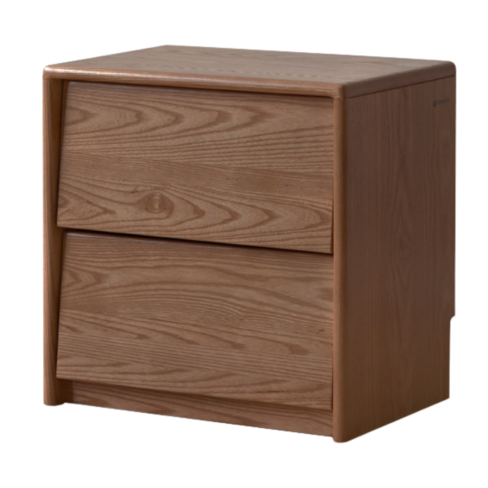Solid Oak and Ash Wood Nightstand - Sturdy Bedside Table for Bedroom, Living Room, or Guest Room - Perfect for Storage and Decor