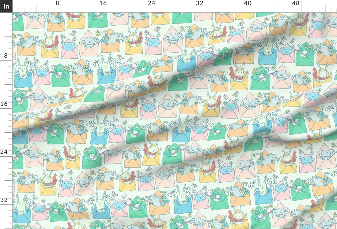 Premium Spoonflower Fabric - 'You Letters Snail Pen' Printed Soft Minky Fabric by The Yard for Sewing Baby Blankets, Quilt Backing & Plush Projects - Perfect for Nursery Decor, DIY Baby Gifts & Cozy Home Textiles