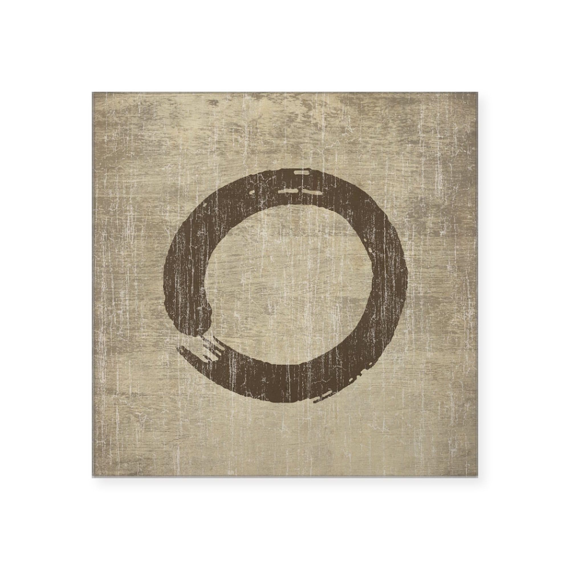 Vintage Enso Symbol Square Sticker - 3