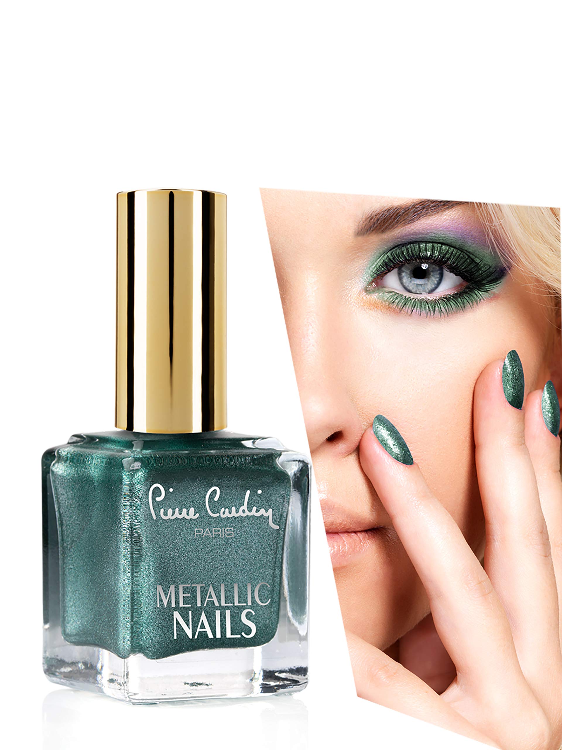 Pierre Cardin Paris Metallic Nail Polish - Shimmering Petroleum Green 120 | Long-Lasting Luxury Nail Lacquer with High Shine & Chip Resistance | Cruelty-Free, Vegan & Non-Toxic Formula | Perfect for Parties, Weddings & Special Occasions