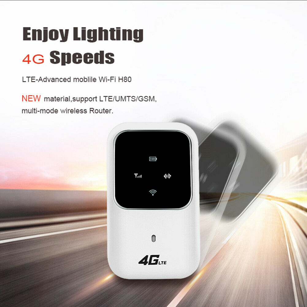 100Mbps Wireless 4G LTE Portable WiFi Router - MIFI Modem Hotspot with 2100mAh Battery | Fast Internet Anywhere for Travel, Work & Outdoor Activities