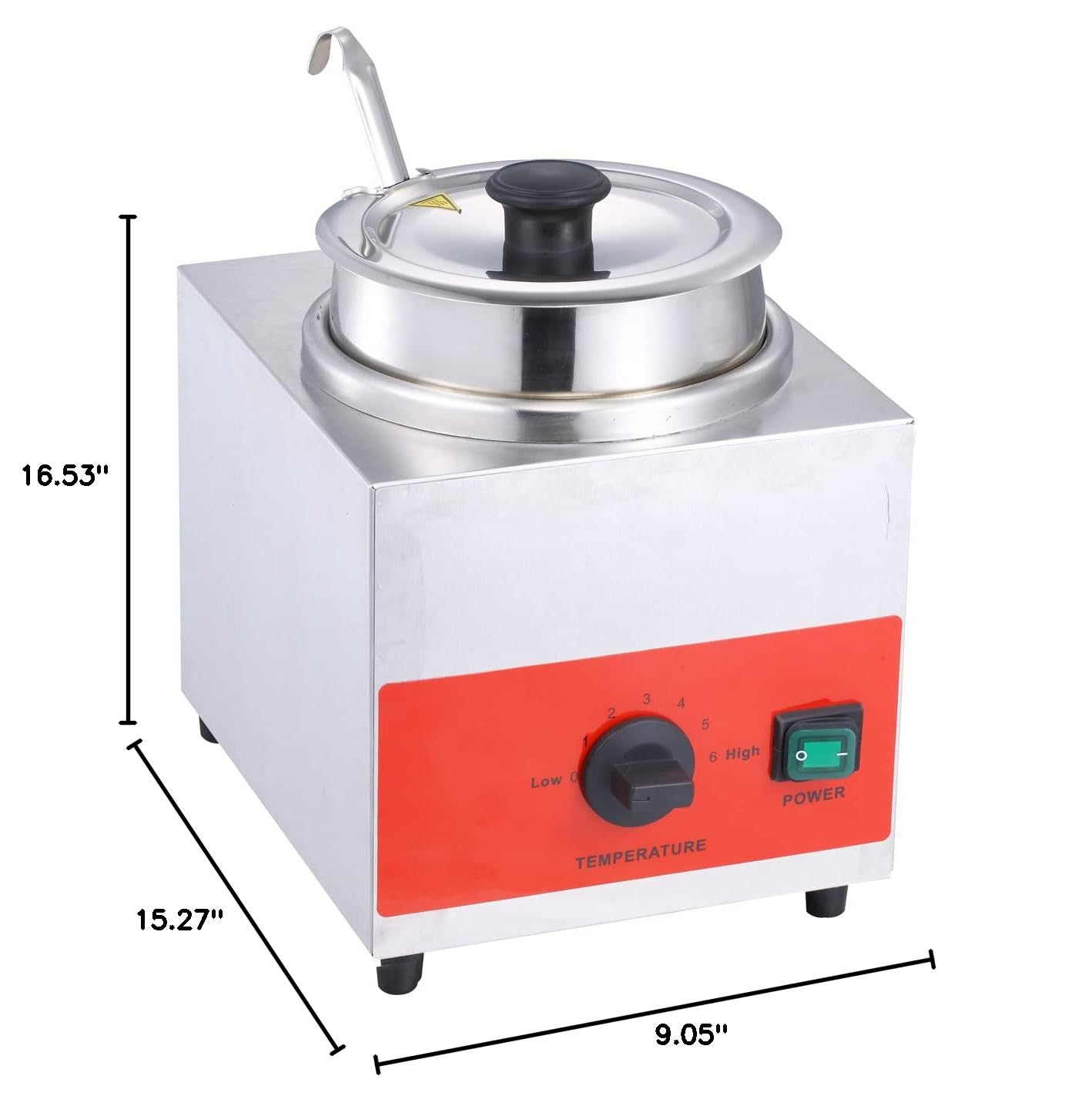 Electric Cheese Dispenser & Hot Fudge Warmer - 10 Can Capacity Food Warmer for Nachos, Sauce, Soup, Caramel, Popcorn Butter & Chocolate - Perfect for Restaurants, Movie Nights & Party Snack Stations (Includes Ladle)