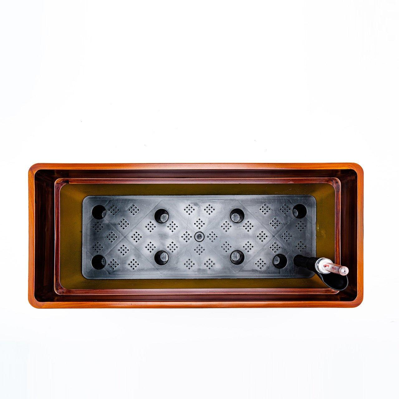 CATLEZA Modern Rectangular Planter Box - Indoor/Outdoor Flower Pot with Drainage Holes - Perfect for Home Decor, Garden, Patio, and Balcony Plants