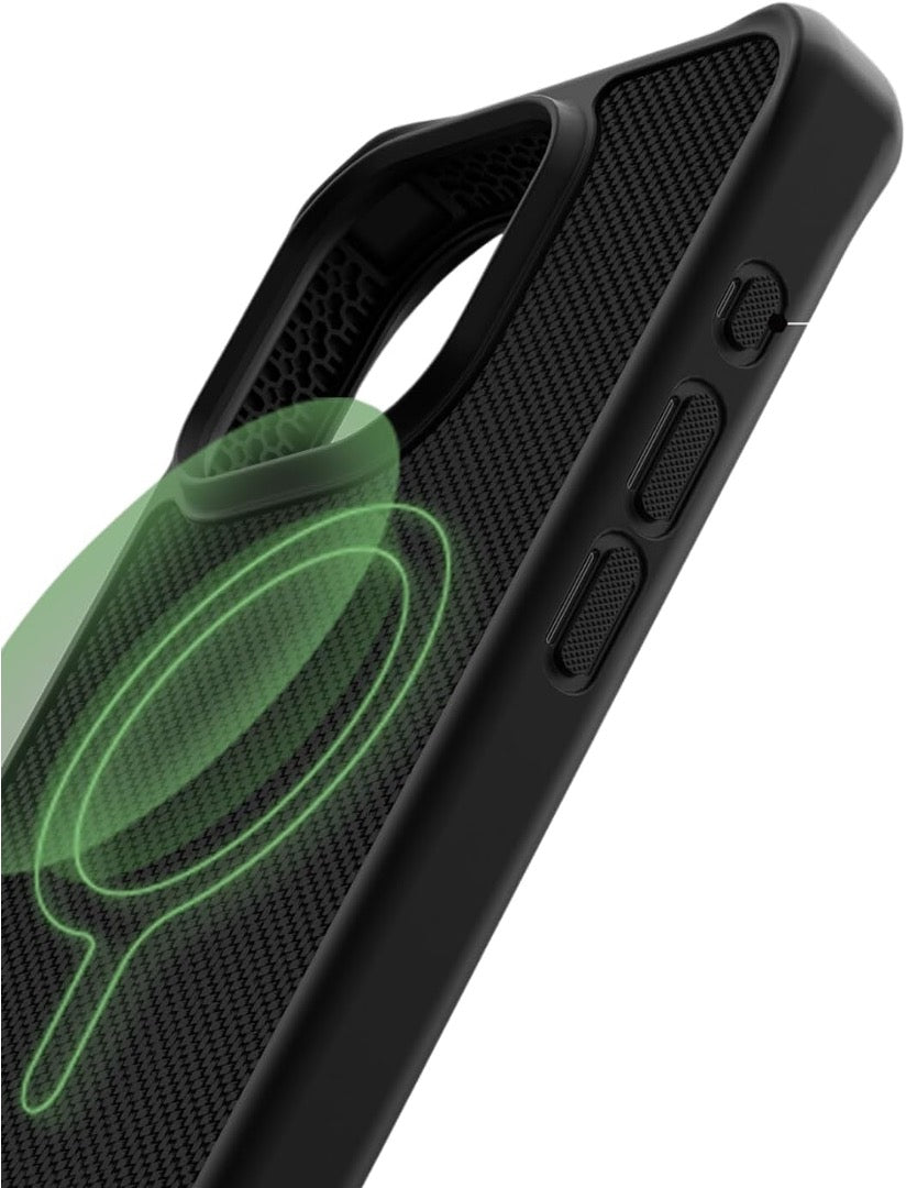 Ballistic Case for iPhone 15 Pro with MagSafe - Black | Shockproof Protective Cover for Everyday Use & Outdoor Activities