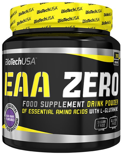 BioTechUSA EAA Zero - Blue Grape Flavor 350g | Essential Amino Acid Supplement for Athletes & Fitness Enthusiasts | Pre & Post Workout Recovery