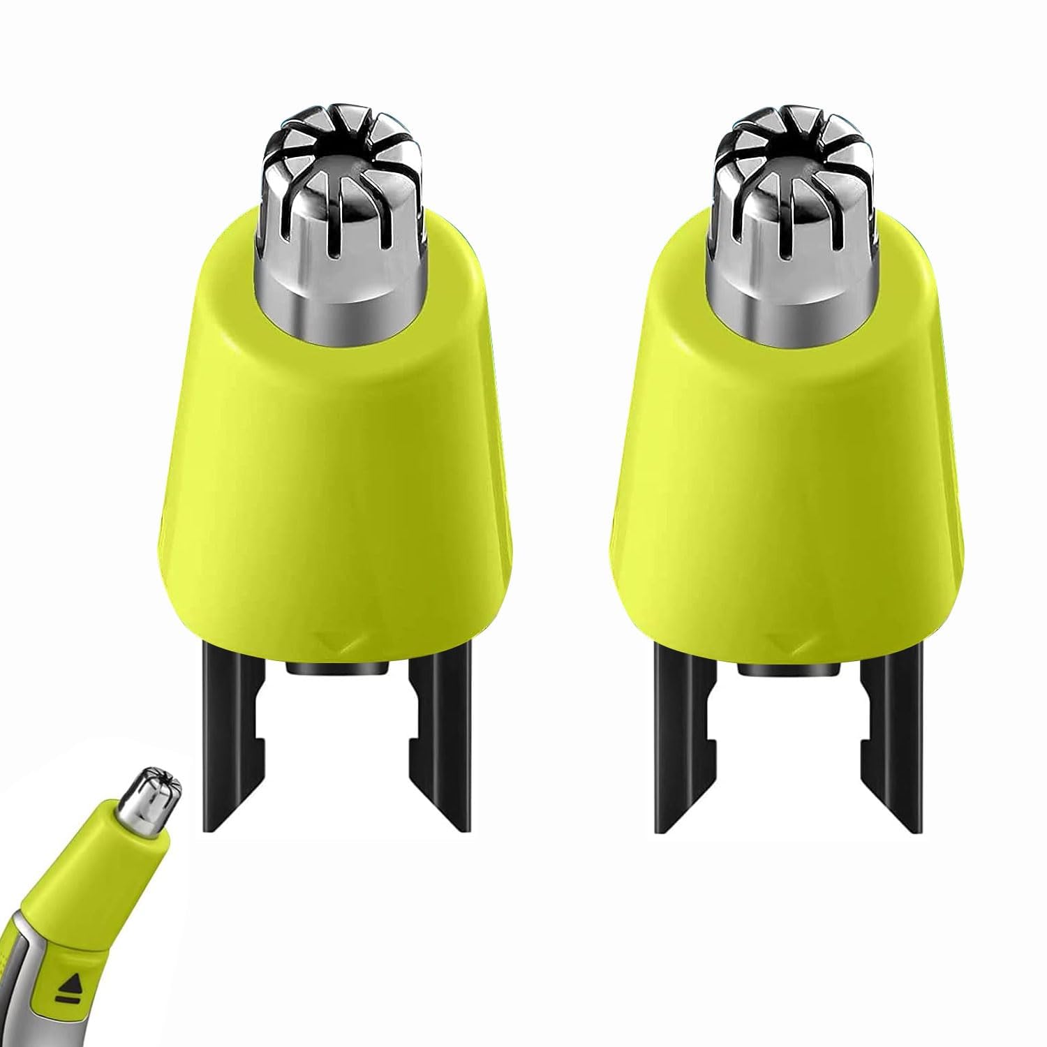2 Pack Replacement Trimmer Heads for Philips Norelco OneBlade & OneBlade Pro - Nose, Ear & Eyebrow Hair Trimmer Attachments - Perfect for Grooming, Travel & Personal Care