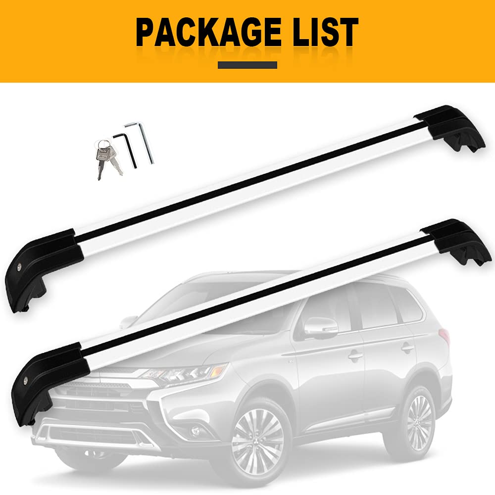 OCPTY Adjustable Roof Rack Cross Bars for Mitsubishi Outlander 2013-2021 - Universal Cargo Carrier with 3-5cm Adjustment Range (Requires Factory Side Rails) | Perfect for Camping, Road Trips & Outdoor Adventures
