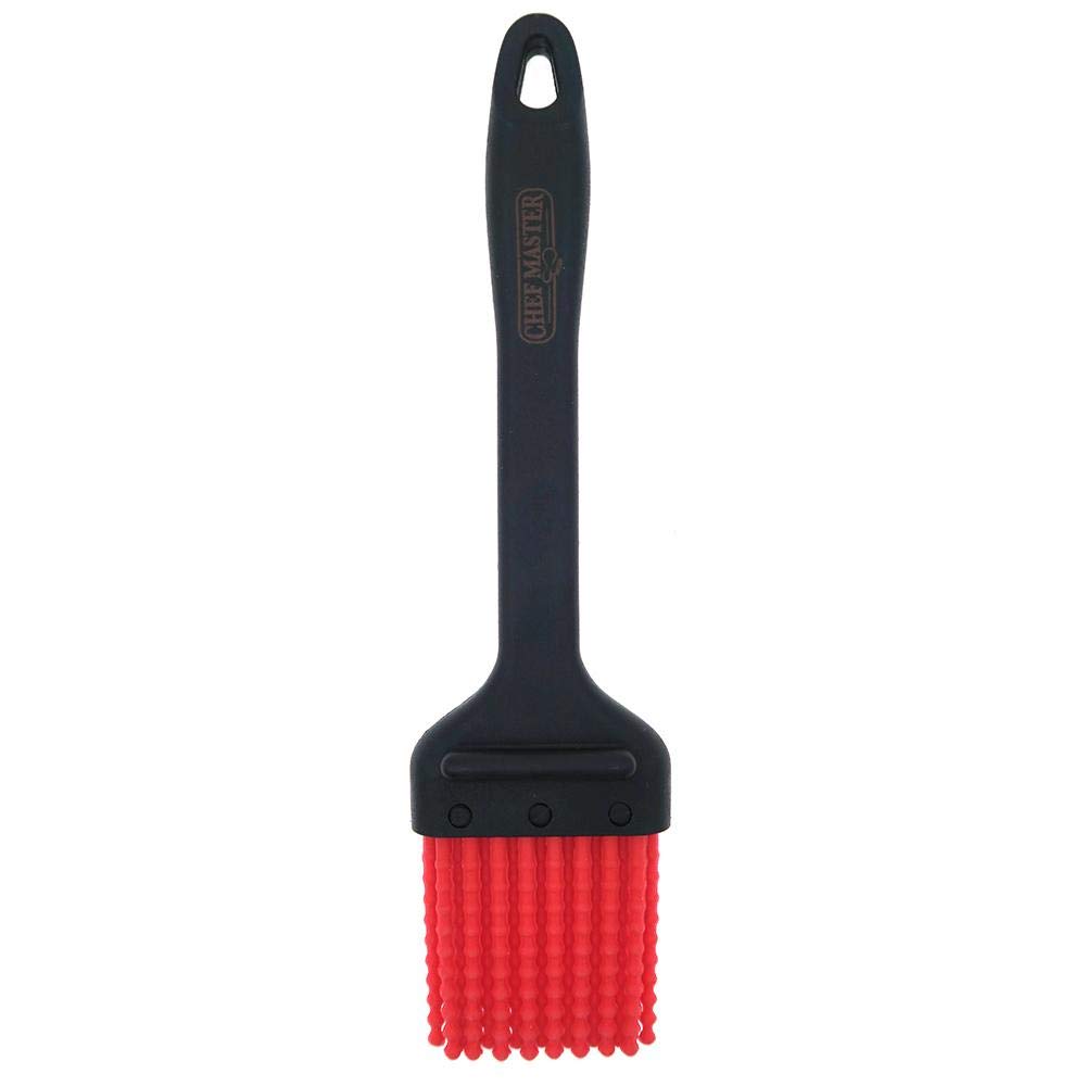 Chef Master 90248 2 Inch High Heat Resistant Silicone Basting Brush for Grilling, Baking, and BBQ - Non-Stick & Easy to Clean Kitchen Tool