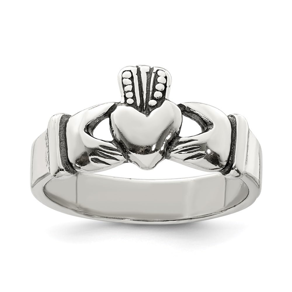 925 Sterling Silver Claddagh Ring for Women - Irish Celtic Love Friendship Loyalty Ring - Perfect for Weddings, Anniversaries & Gifts