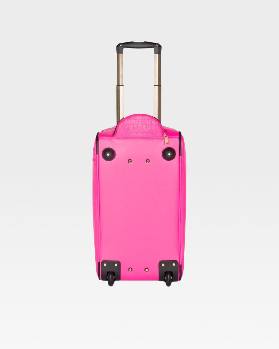 Apollo 2 Rolling Duffle Bag - Waterproof Expandable Luggage with Wheels for Travel, Gym & Sports | Neon Pink Carry-On Suitcase for Women & Men | Perfect for Airplane, Cruise & Weekend Getaways