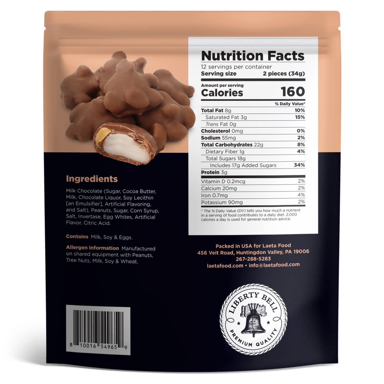 Delicious Milk Chocolate Vanilla Peanut Clusters Candy - 15oz Bag (425g) | Sweet & Crunchy Snack for Parties, Gifts & Dessert Toppings