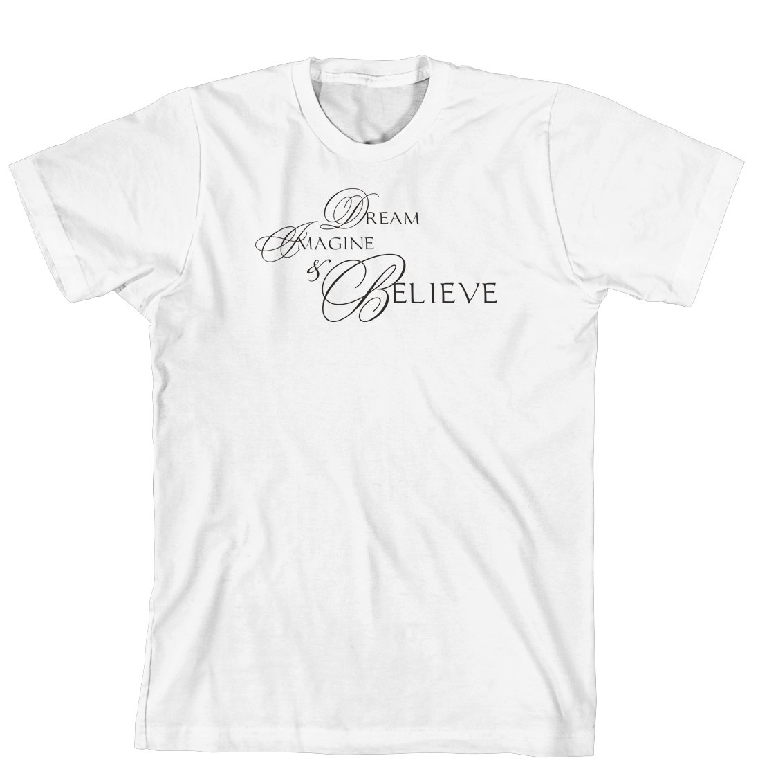 Cahoon's Closet Inspirational T-Shirt - Dream, Imagine & Believe Motivational Cotton Tee for Women & Men | Perfect for Casual Wear, Gifts & Everyday Inspiration
